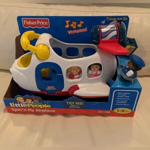 NIB Fisher-Price Little People Spin ‘n Fly Airplane 2009 Musical & Interactive